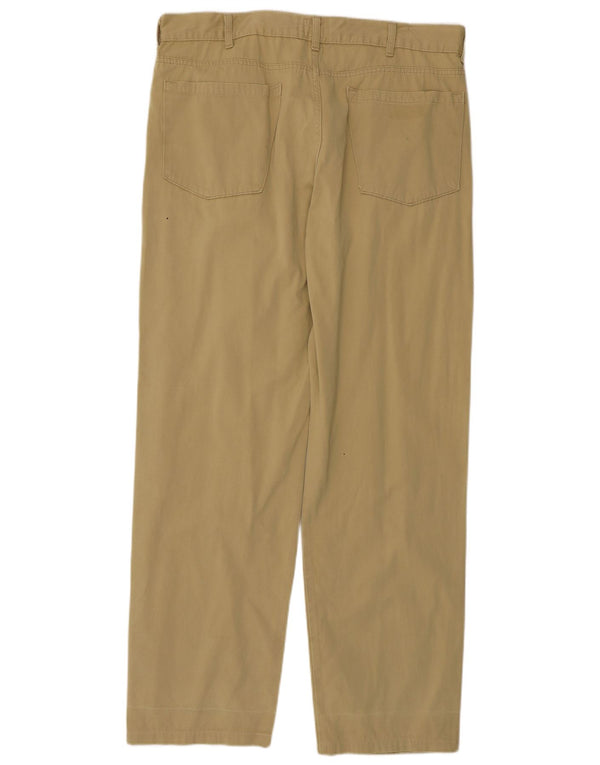 Pantaloni Casual Dritti Uomo Trussardi W36 L31 Cotone Beige