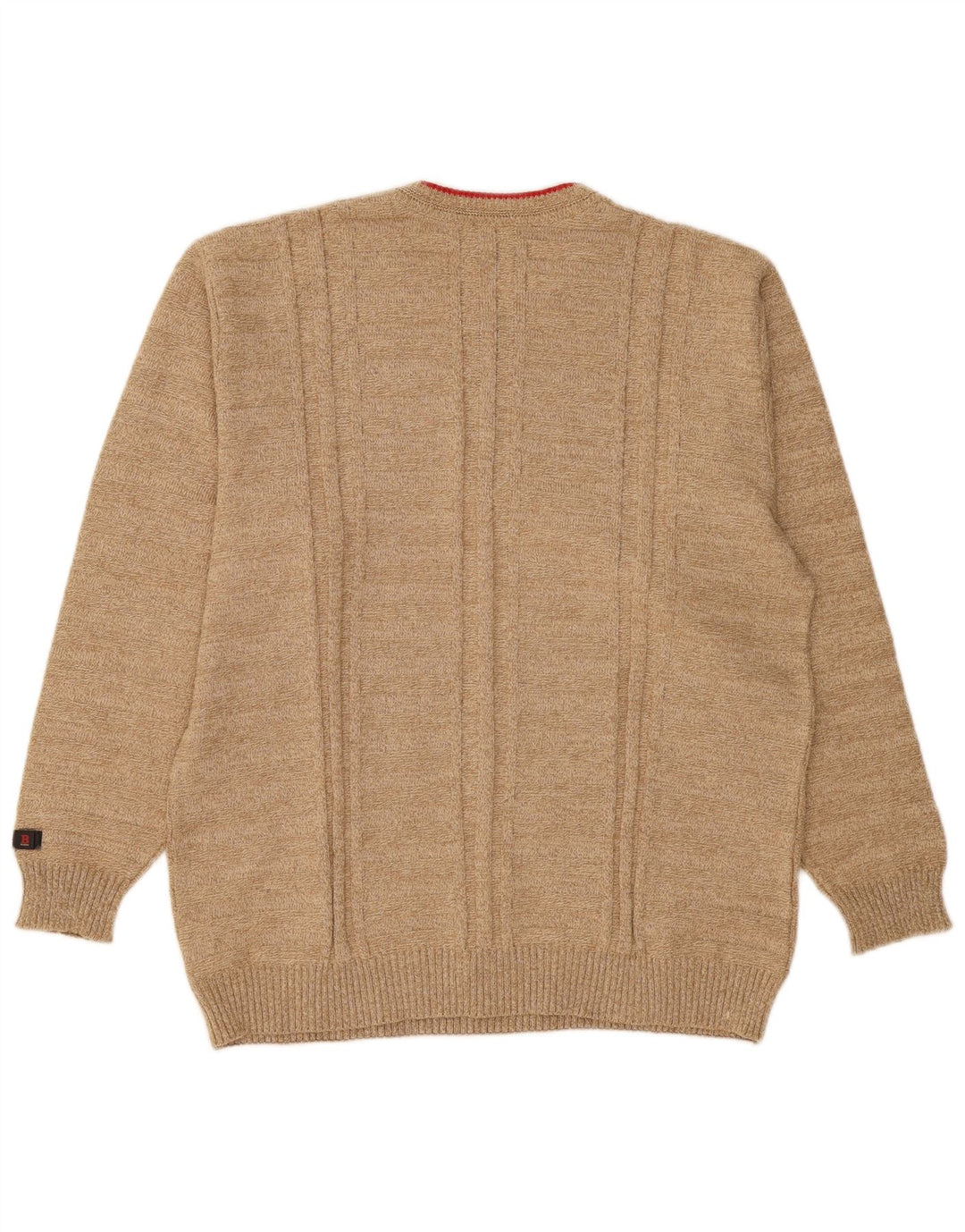 Maglione girocollo da uomo Bueckle IT 50 Cotone a righe beige medio