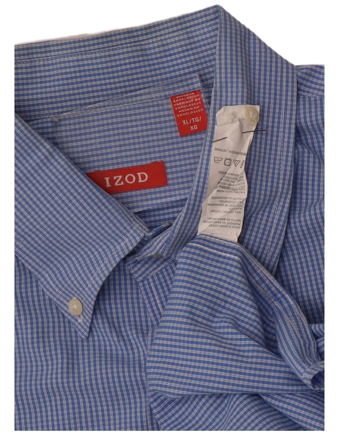 Camicia da uomo IZOD XL in cotone a quadri blu