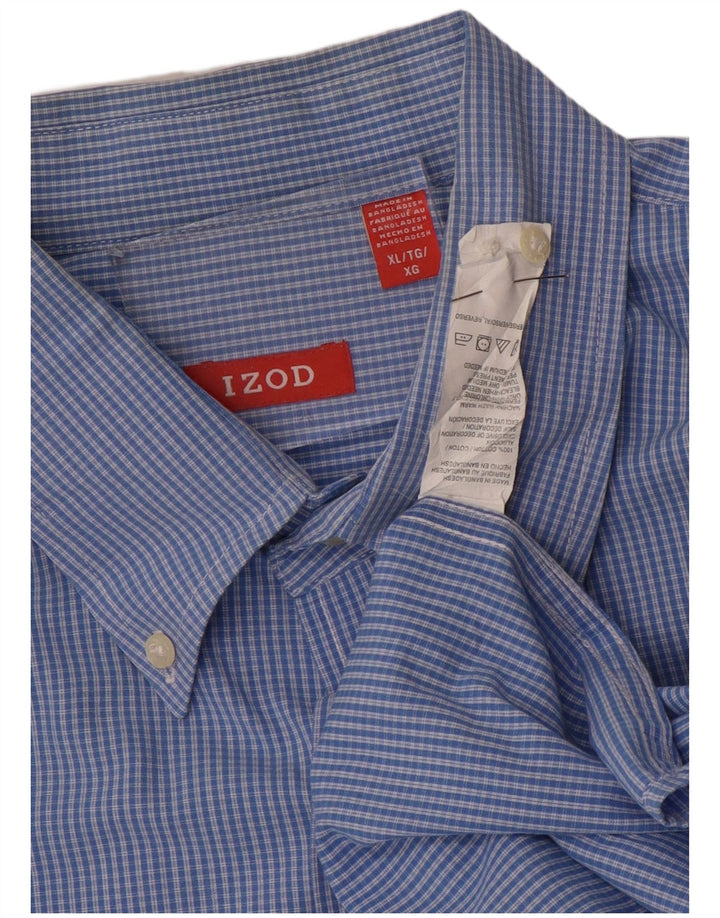 Camicia da uomo IZOD XL in cotone a quadri blu