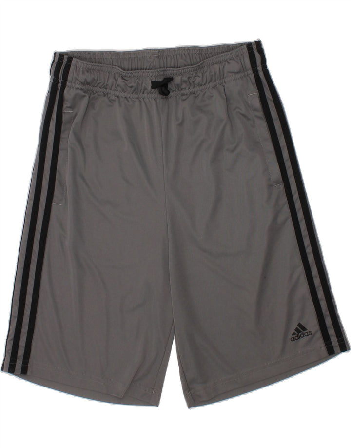 ADIDAS Boys Aeroready Sport Shorts 13-14 Years  Grey Polyester Vintage Adidas and Second-Hand Adidas from Messina Hembry 