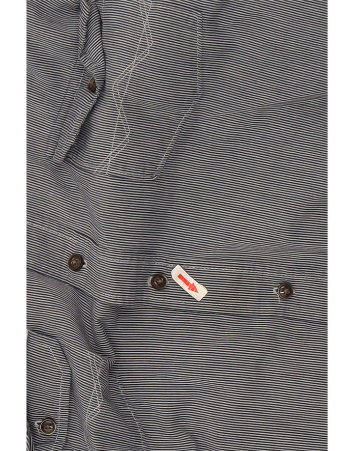 Camicia da uomo Wrangler XL in cotone gessato blu