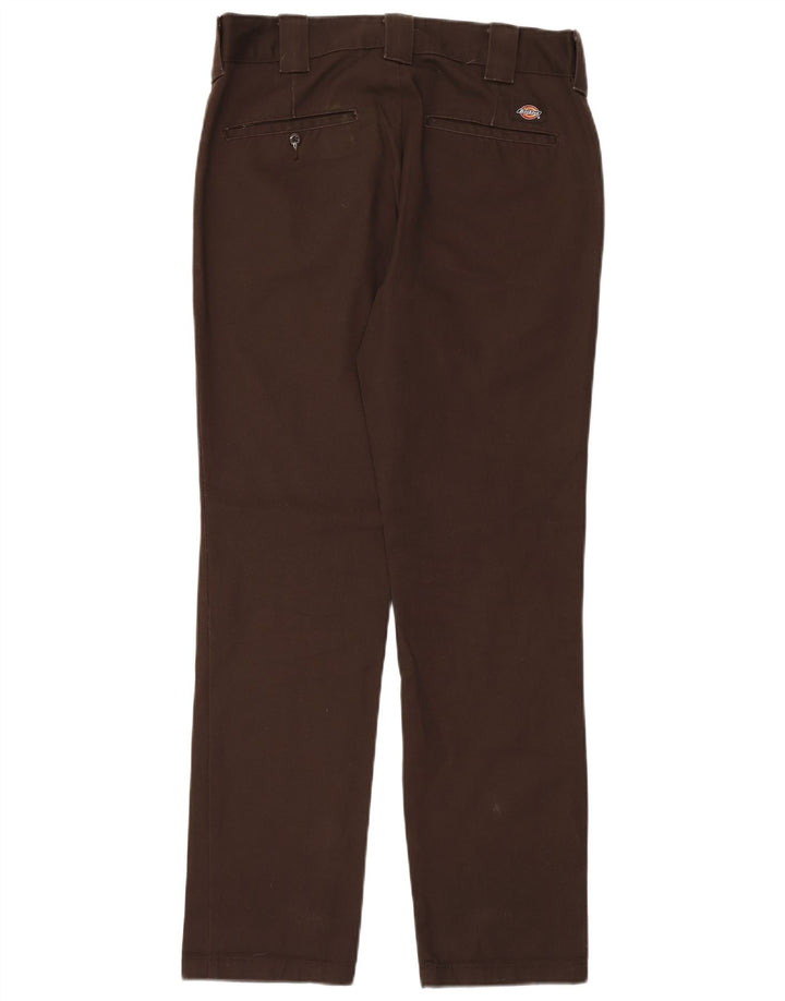 Pantaloni chino slim fit da uomo Dickies W32 L32 poliestere marrone