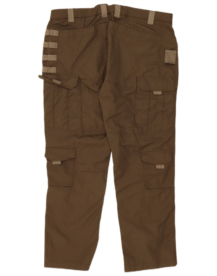 Pantaloni cargo slim da uomo Free Soldier W42 L33 poliestere kaki