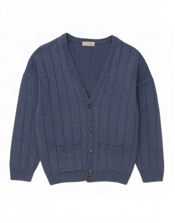Marks & Spencer Mens St. Michael Cardigan Maglione XL Blu Navy Acrilico