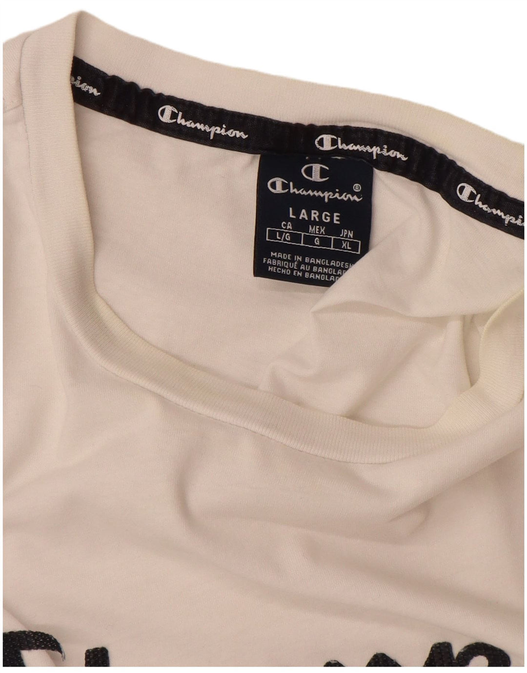 T-shirt grafica da uomo Champion Top grande in cotone bianco