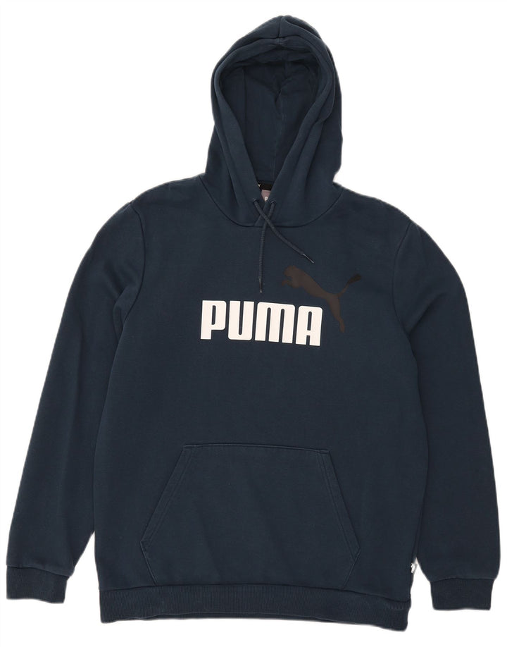 Felpa con cappuccio grafica da uomo Puma Blu medio
