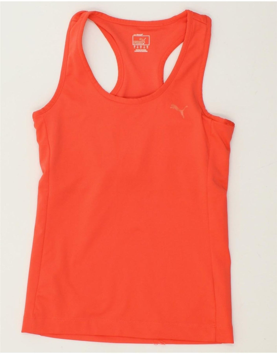 PUMA Womens Vest Top UK 10 Small Orange Polyester Vintage Puma and Second-Hand Puma from Messina Hembry 