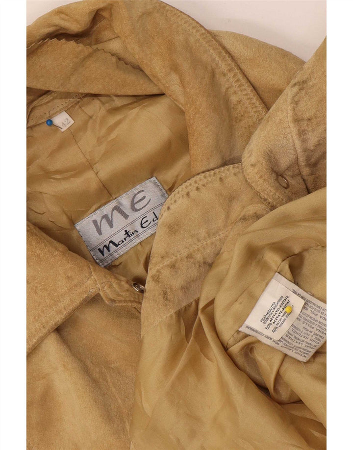 Giacca in pelle scamosciata da donna Martin Eden IT 42 Pelle beige medio