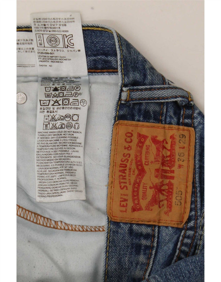 Levi's Uomo 505 Jeans dritti W36 L29 Cotone Blu