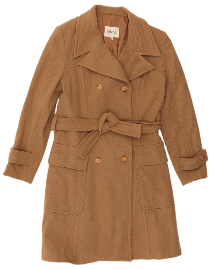Cappotto Doppiopetto Donna Onyx IT 44 Lana Marrone Medio