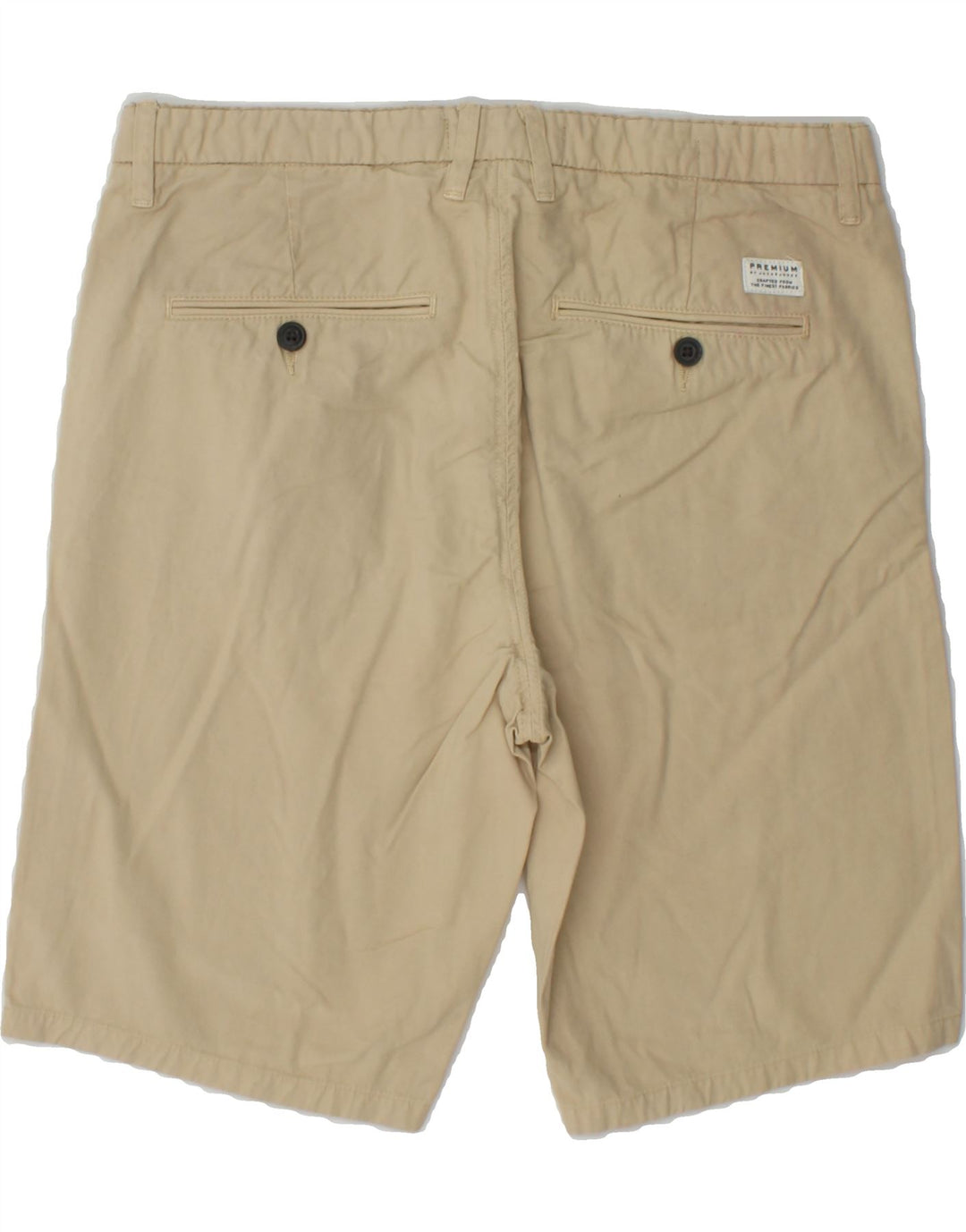 JACK & JONES Mens Chino Shorts Medium W34 Beige Cotton Vintage Jack & Jones and Second-Hand Jack & Jones from Messina Hembry 
