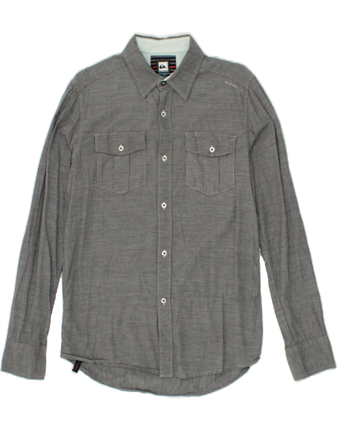 QUIKSILVER Mens Shirt Small Grey Cotton Vintage Quiksilver and Second-Hand Quiksilver from Messina Hembry 