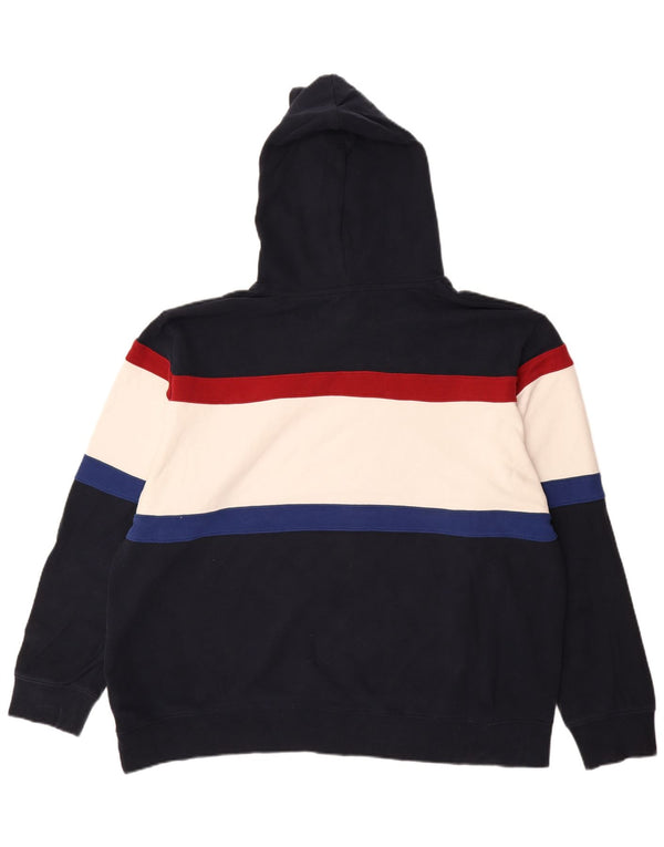 Maglione con cappuccio da uomo Marks & Spencer 3XL cotone color block blu navy