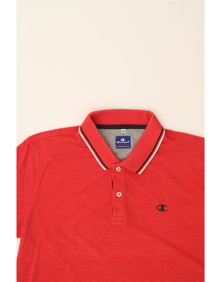 CHAMPION Mens Polo Shirt Medium Red Vintage Champion and Second-Hand Champion from Messina Hembry 