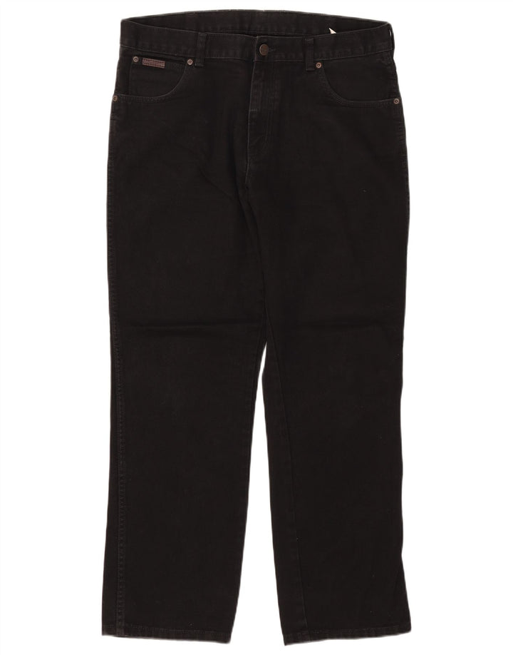Jeans dritti Texas Wrangler da donna W36 L30 cotone nero
