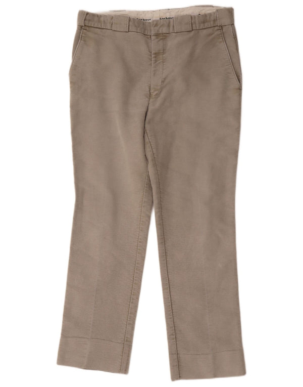 Pantaloni chino dritti da uomo Barbour W36 L30 in cotone grigio