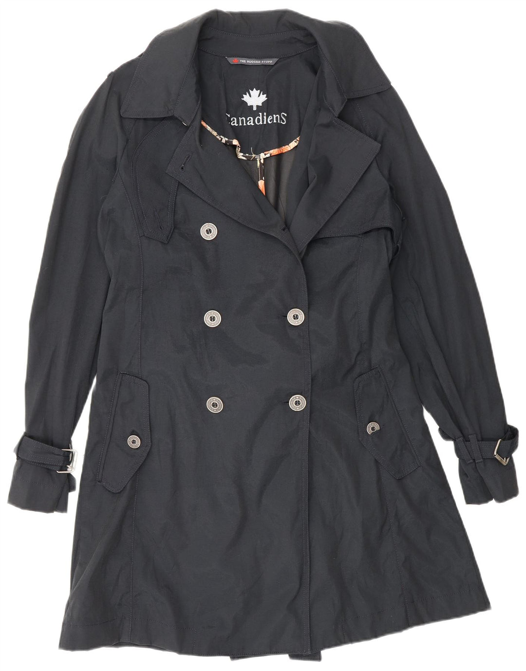 Trench Donna Canadiens IT 44 Medio Blu Navy Nylon