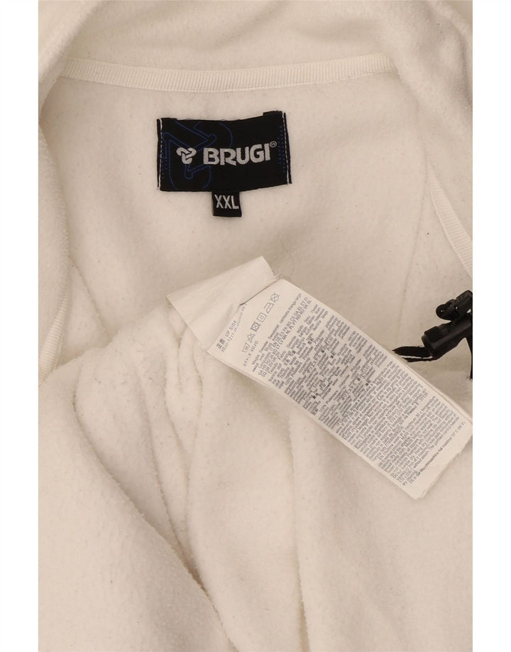 Giacca in pile da uomo Brugi UK 44 2XL Poliestere bianco