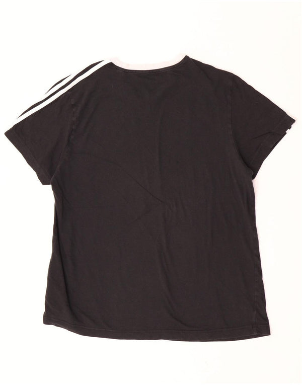 T-shirt Adidas da donna Top UK 16/18 grande cotone nero