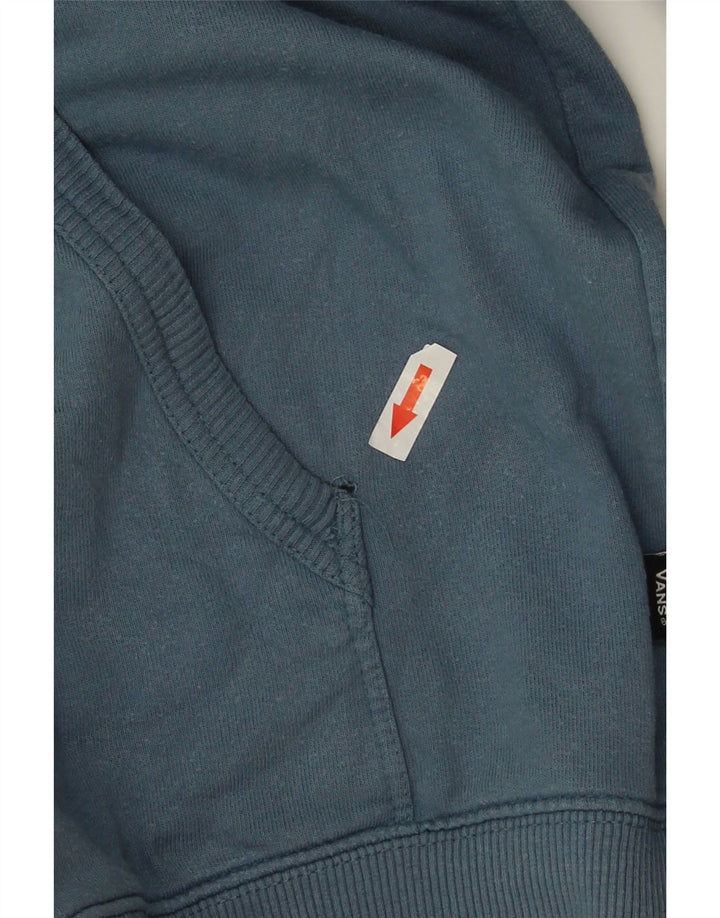 Felpa con cappuccio grafica da uomo Vans Large in cotone blu