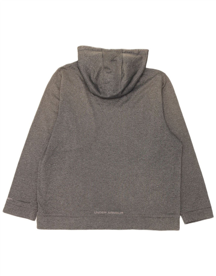 Felpa con cappuccio grafica da uomo Under Armour XL grigia