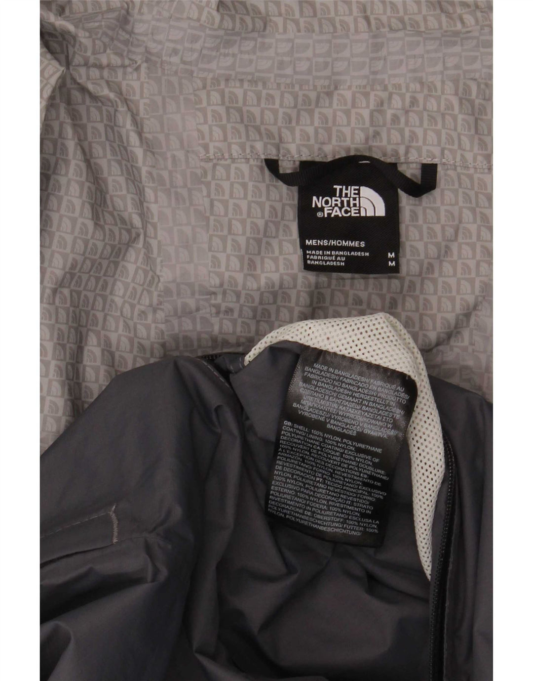 Giacca antipioggia da uomo con cappuccio The North Face UK 38 Nylon grigio medio