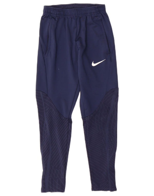 Pantaloni da tuta Nike da bambino Dri Fit 8-9 anni Small Blu Navy geometrico