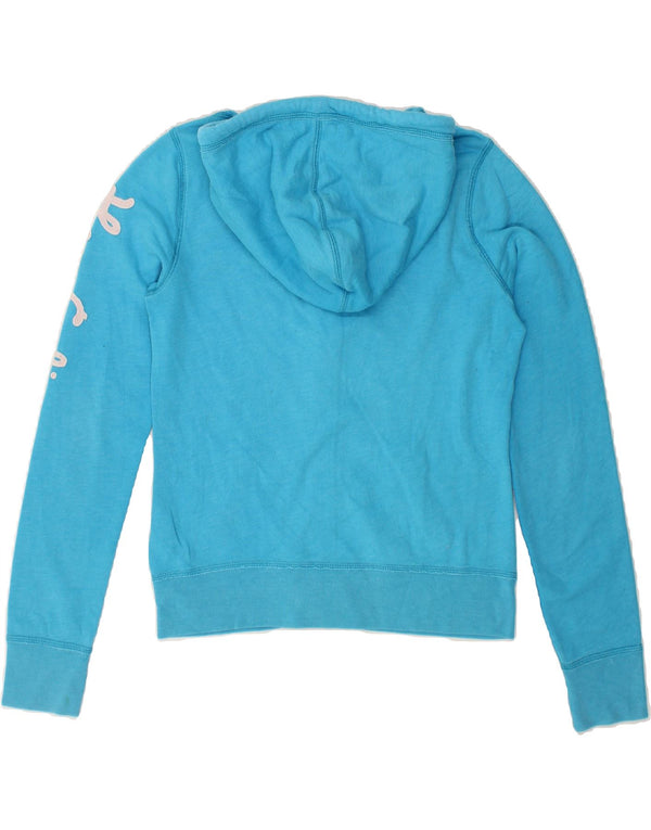 Giacca da ginnastica con cappuccio grafica da donna HOLLISTER UK 14 Large Blu