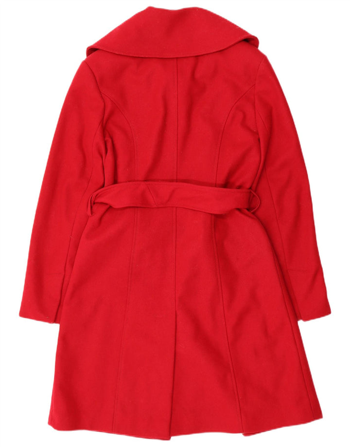 PHASE EIGHT Womens Overcoat UK 12 Medium Red Wool