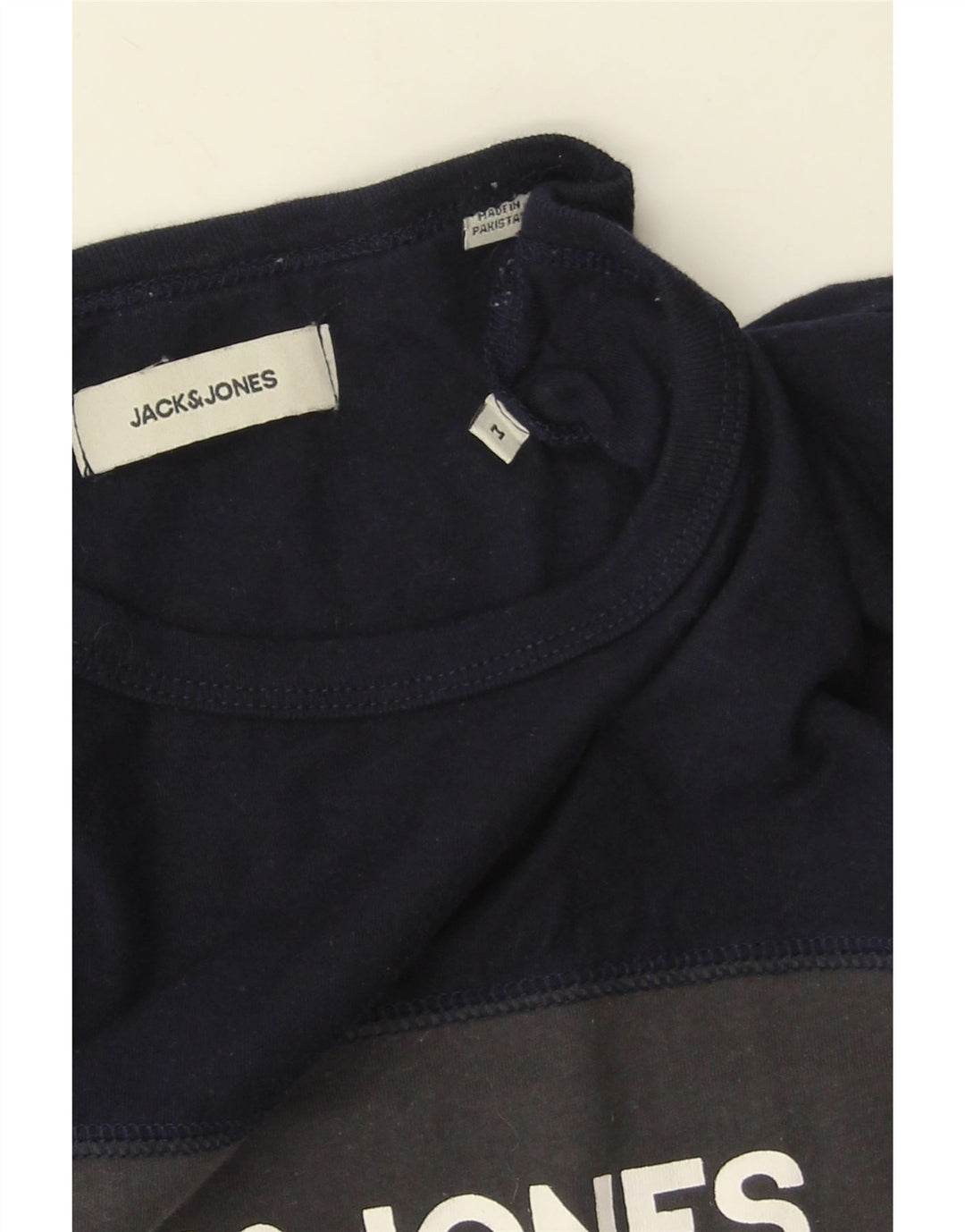 Jack & Jones T-shirt grafica da uomo Top in cotone color block grigio medio