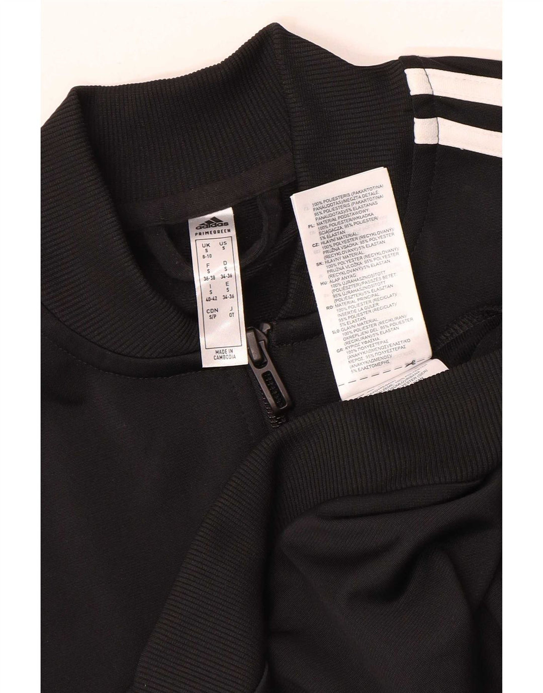 Giacca da tuta da donna Adidas UK 8/10 Small Poliestere nero