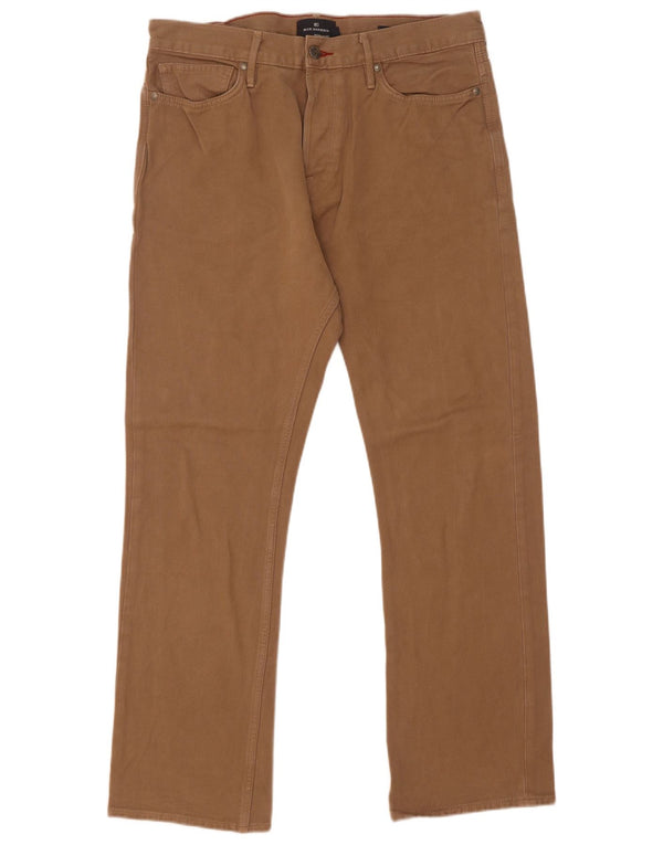 Pantaloni casual vestibilità regolare Marks & Spencer da uomo blu Harbour W34 L31 Beige