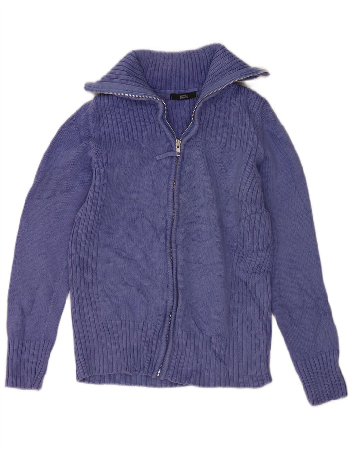 Maglione cardigan da donna Marks & Spencer UK 12 Cotone viola medio