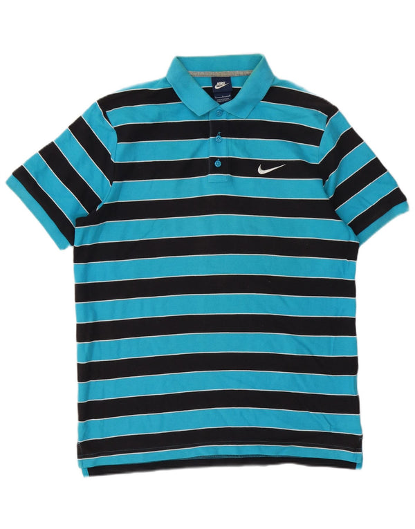 Polo Nike da uomo a righe grandi blu