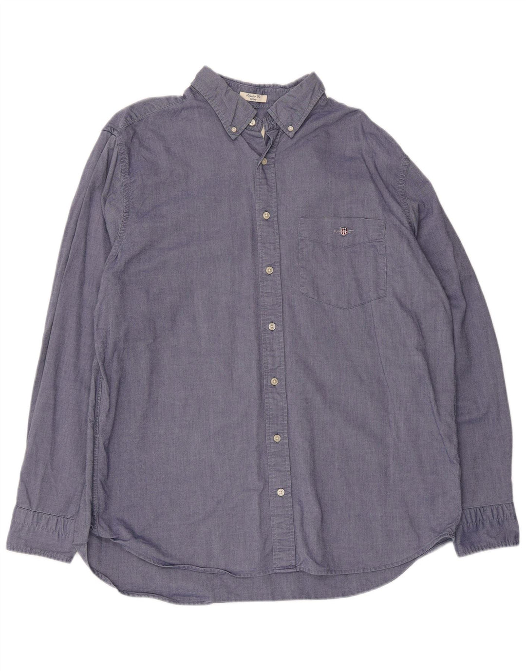 Gant Camicia da uomo vestibilità regolare taglia 45/46 2XL cotone blu