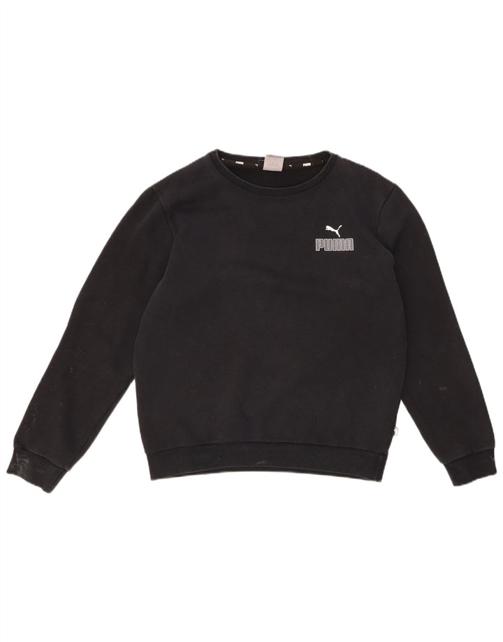 PUMA Mens Sweatshirt Jumper Small Black Cotton