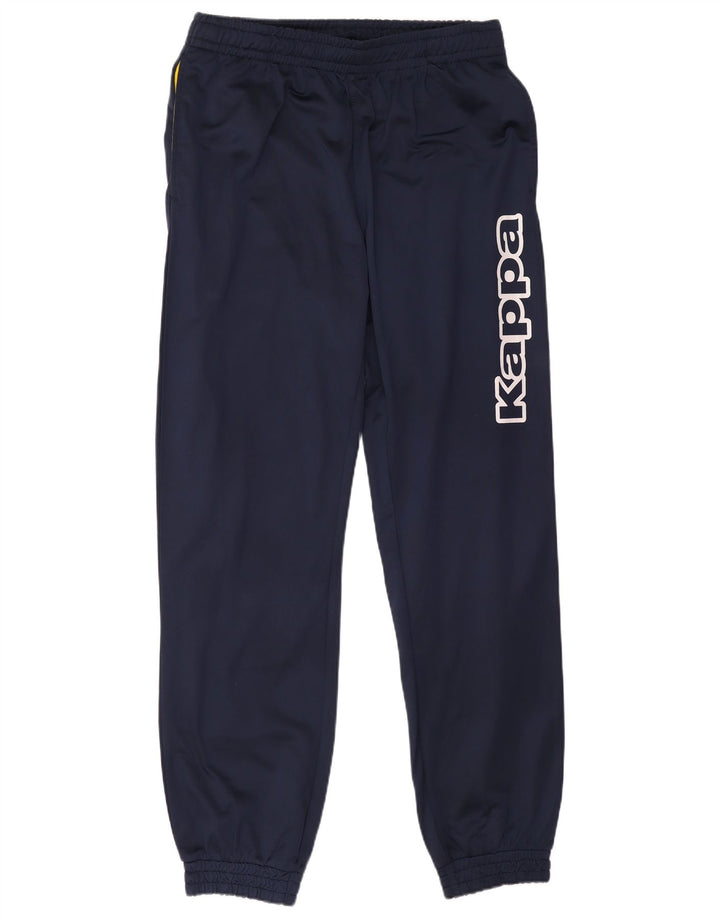 Pantaloni da tuta con grafica Kappa da uomo Joggers medio poliestere blu navy