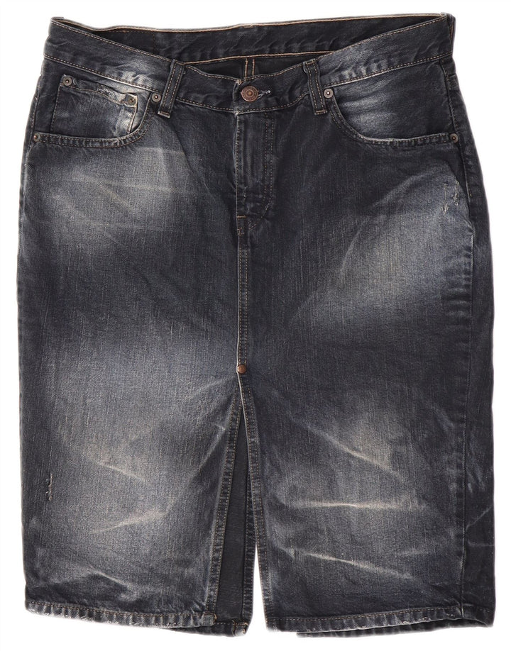 Gonna di jeans da donna Levi's grande W32 in cotone blu navy