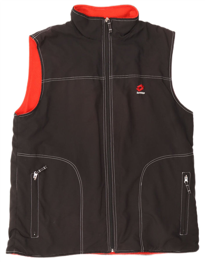 Gilet reversibile da uomo LOTTO UK 40 grande poliestere nero