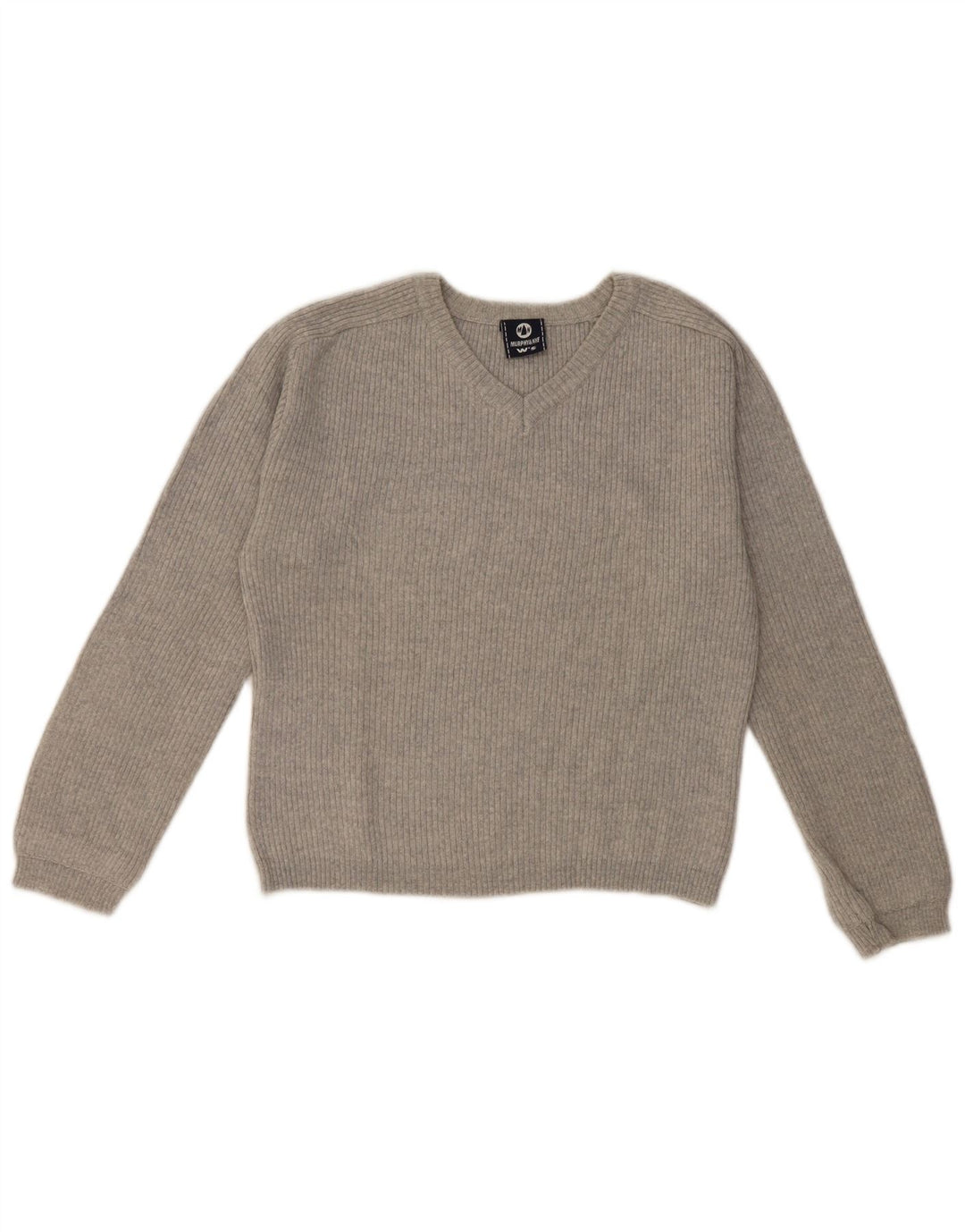 Maglione corto con scollo a V da donna Murphy & Nye UK 12 Grigio medio
