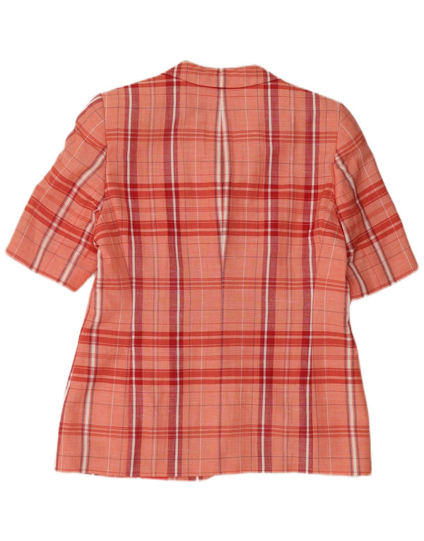 Giacca blazer a maniche corte da donna a 3 bottoni BASLER UK 12 a quadri rosa medio