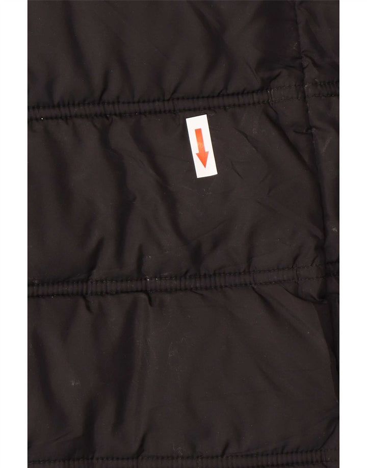 Cappotto imbottito con cappuccio da donna Superdry UK 12 medio poliestere nero