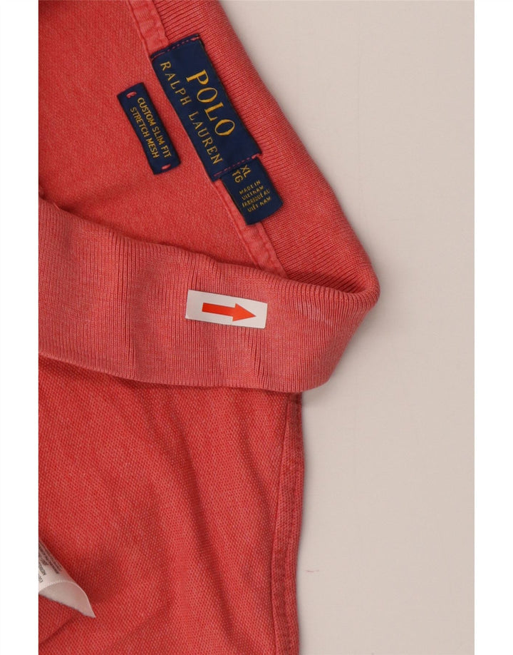 POLO RALPH LAUREN Polo da uomo slim fit personalizzata XL in cotone rosso