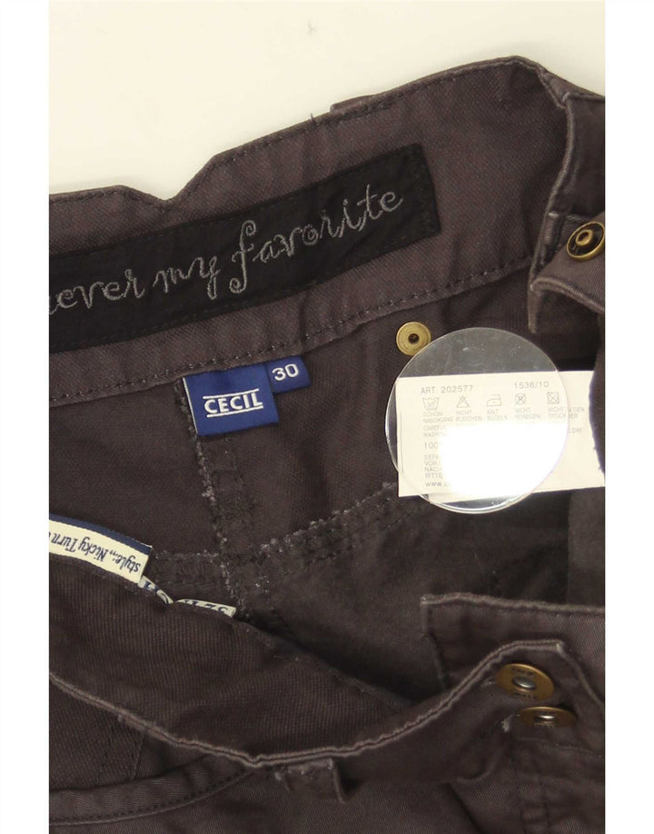 Pantaloni cargo dritti da donna Cecil W30 L32 cotone grigio