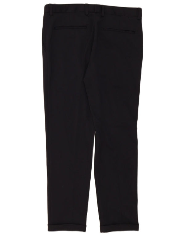 Pantaloni chino slim da uomo Zara EU 40 medio W31 L29 poliestere blu navy
