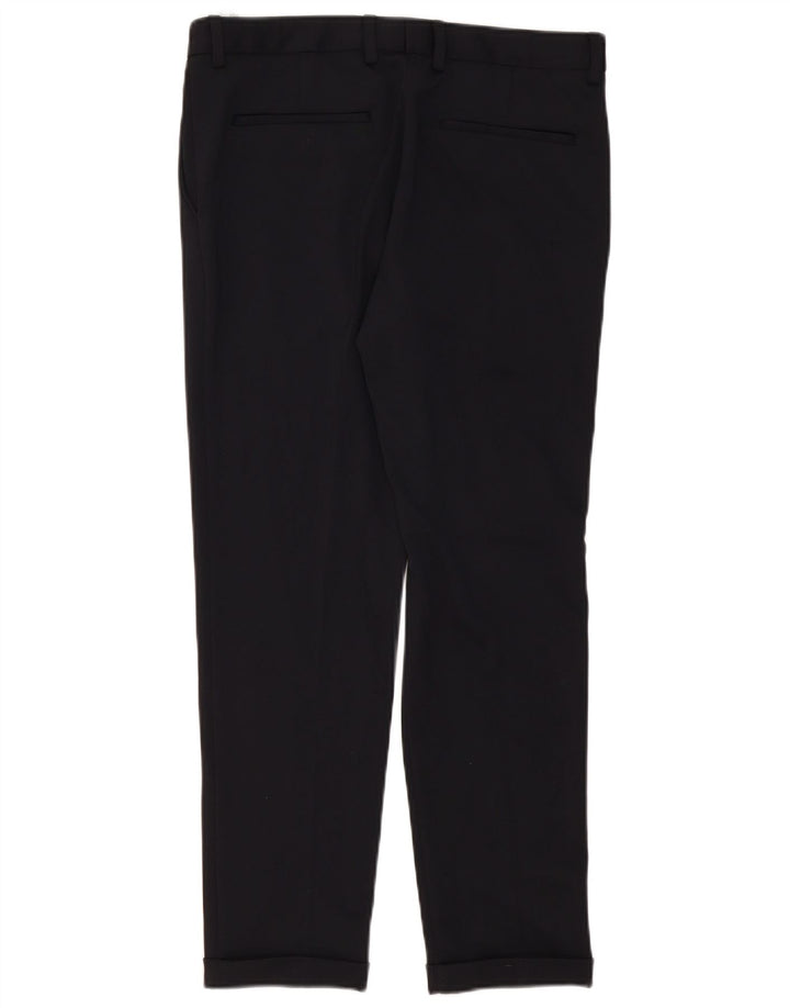 Pantaloni chino slim da uomo Zara EU 40 medio W31 L29 poliestere blu navy