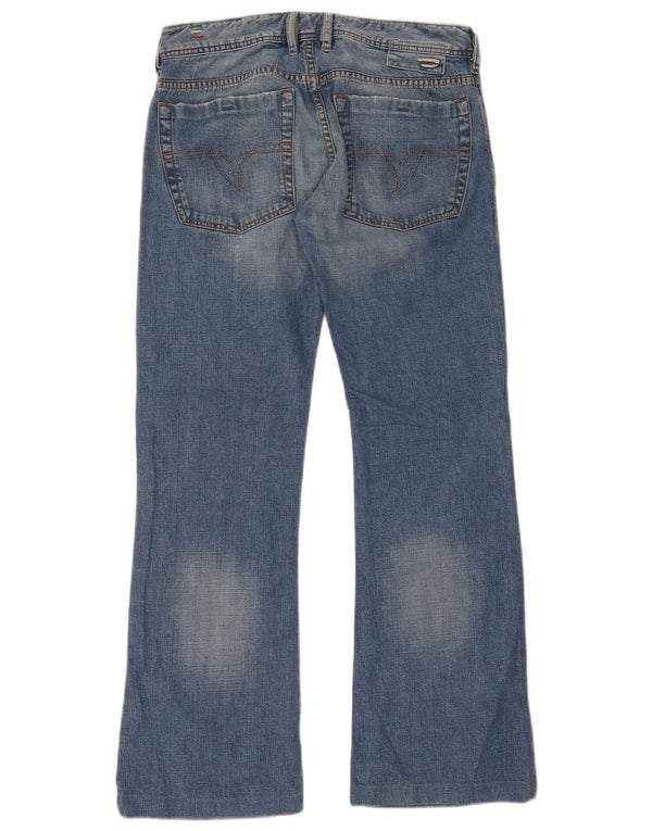 Diesel Uomo Zathan Bootcut Jeans W31 L30 Cotone Blu