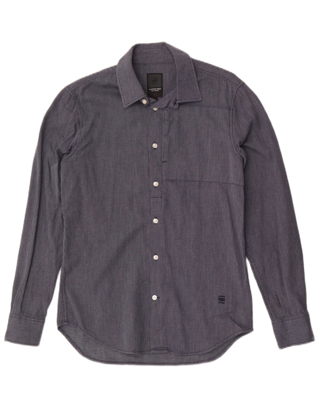 Camicia da uomo G-Star in cotone geometrico blu navy medio