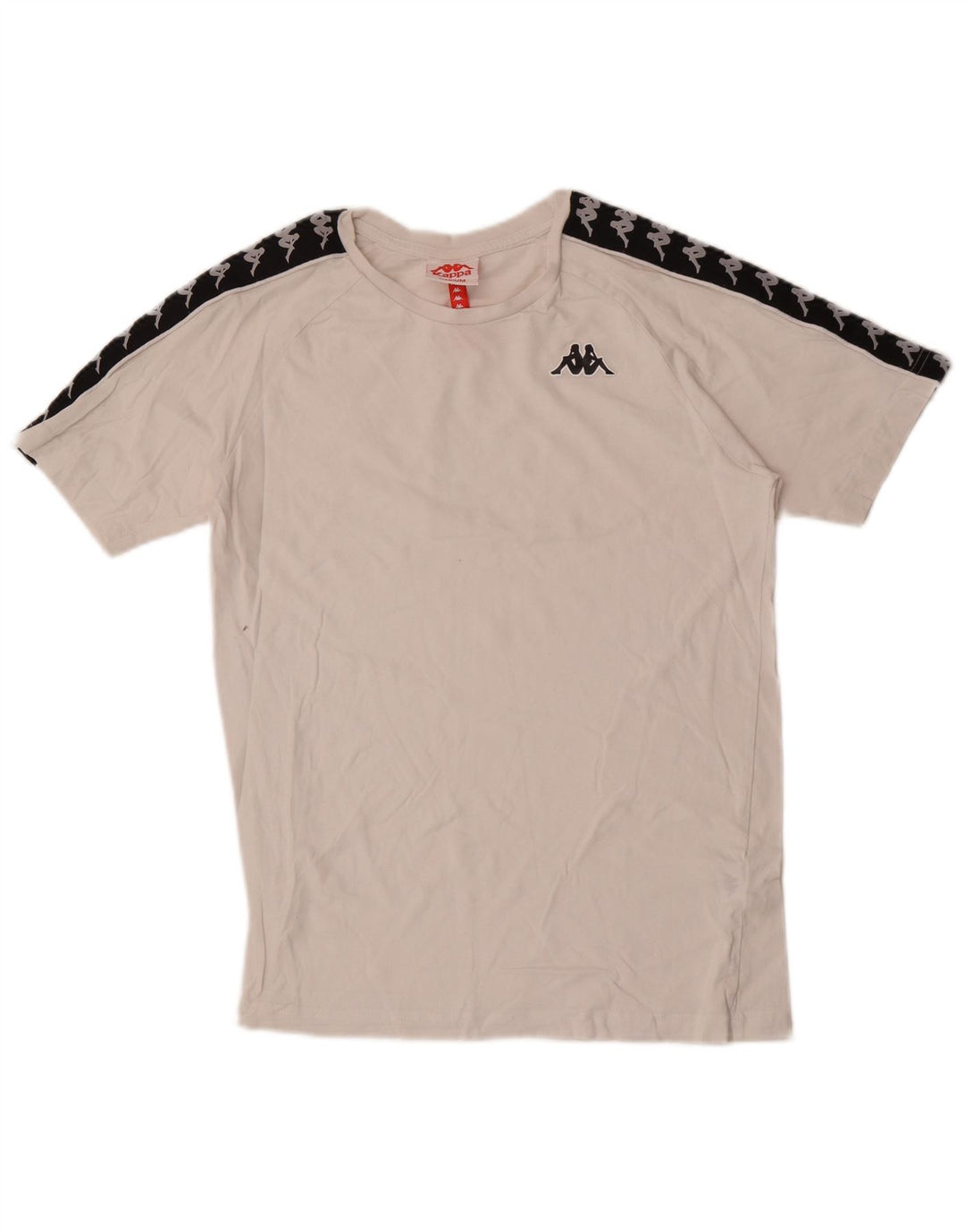 T-shirt grafica da uomo Kappa Top in cotone color block bianco medio